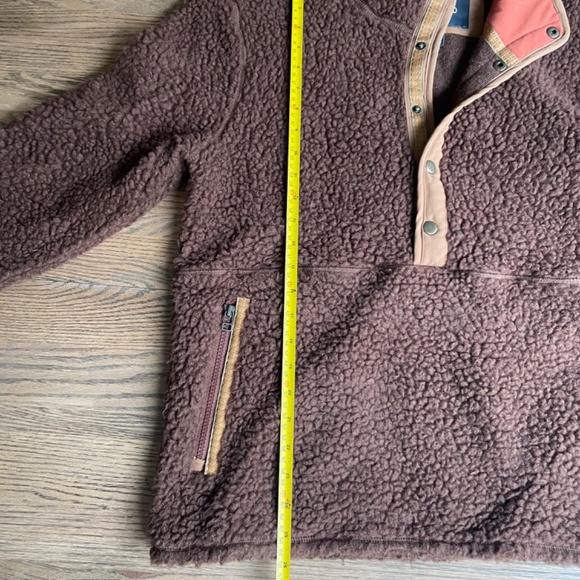 Toad & Co (M) Sespe Sherpa brown fleece hoodie jacket brown - Picture 3 of 10